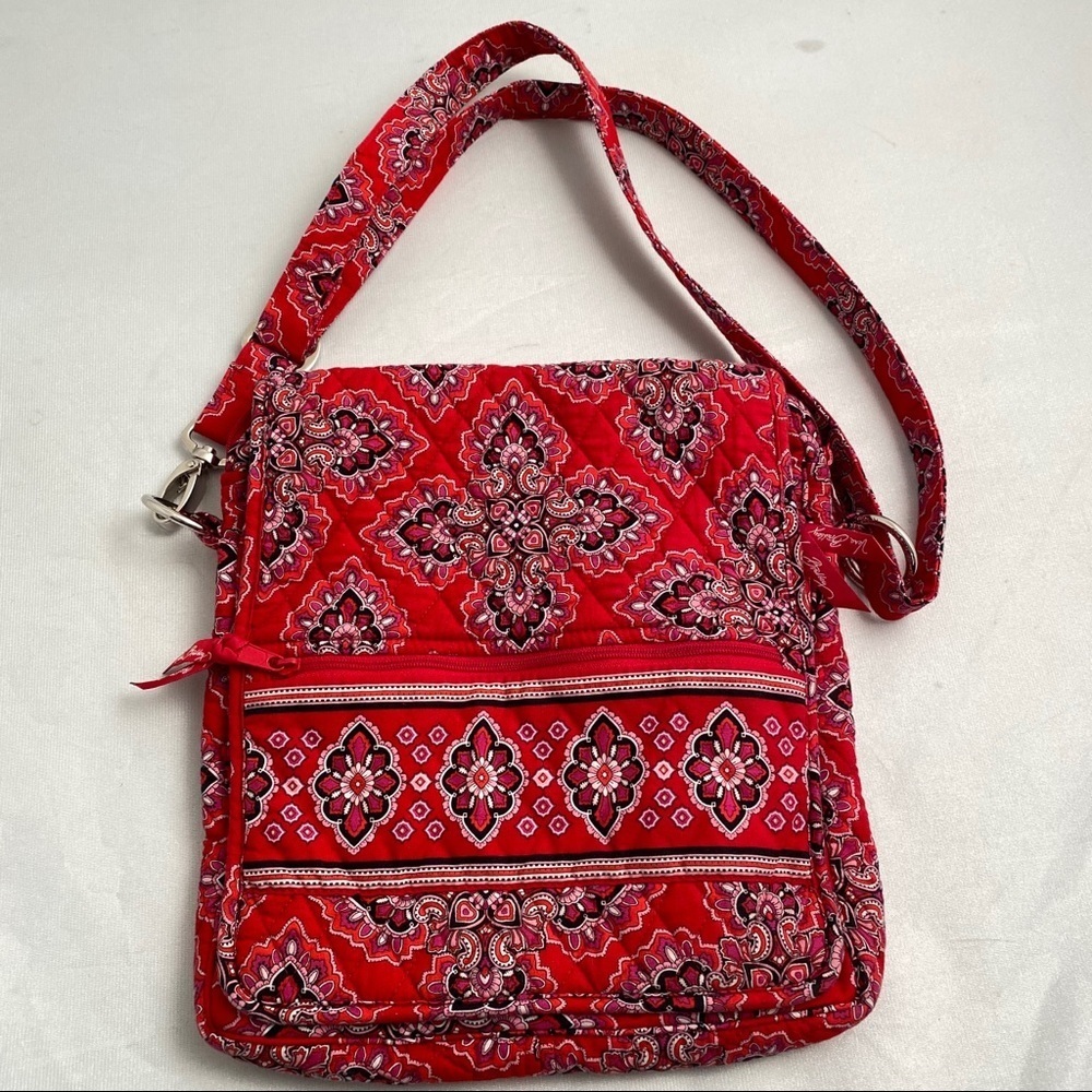 Vera Bradley Frankly Scarlet multicolor red hipster crossbody